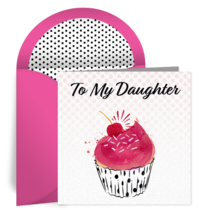 Birthday Cupcake for Daughter card image