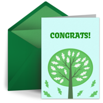 Congratulations Growing Tree card image