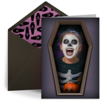 Halloween Coffin Photo card image
