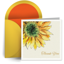 Thanks Sun Flower card image