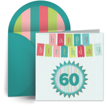 60th Birthday Banner card image