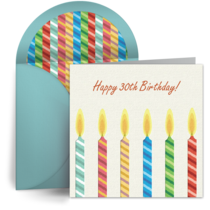 Milestone Birthday Candles card image