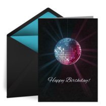 Birthday Disco Ball card image