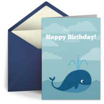 Birthday Whale card image