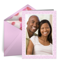 Engagement Photo Pink Print card image