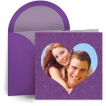 Engagement Purple Photo Frame card image