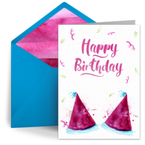 Belated Party Hats card image