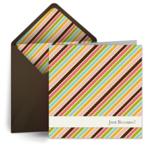 Just Because Colored Stripes card image
