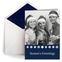 Navy Blue Season's Greetings card image
