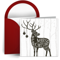 Snowy Forest Reindeer card image
