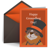 Happy Groundhog Day card image