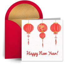 New Year Lanterns card image