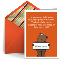 The First Groundhog Day card image