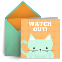 Pouncing Cat card image