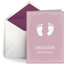 Congratulations Baby Girl card image