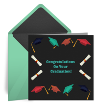 Graduation Cap Border card image