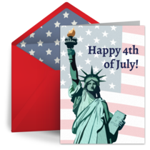 Retro Statue of Liberty card image