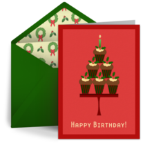 Christmas Birthday card image