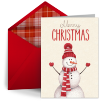 Holiday Snowman card image