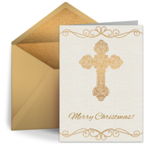 Christmas Cross card image
