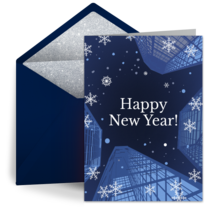 New Year Flakes card image