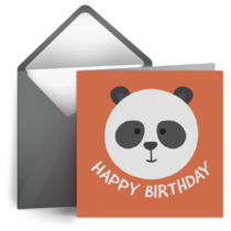 Panda Birthday card image