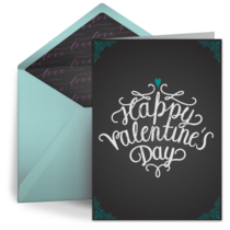 Valentine's Day Chalkboard card image