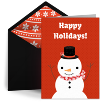 Winter Snowman card image