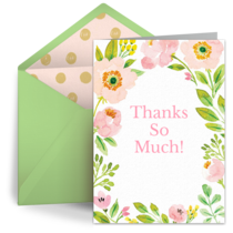 Spring Blossoms Thank You card image