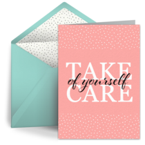 Take Care of Yourself Polka Dots card image