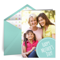 Mother's Day Photo Dot card image