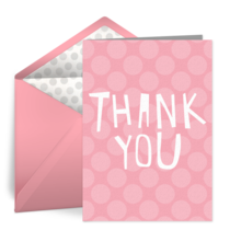 Pink Dots Thank You card image