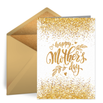 Golden Mother's Day card image