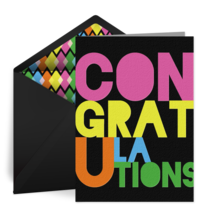 Grad Congrats Color card image
