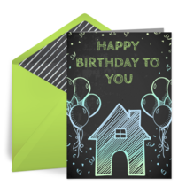 Birthday House card image