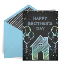 Brother's Day Chalkboard card image