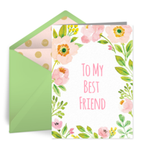 Best Friends Blossoms card image