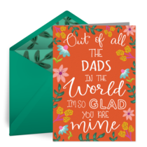 Out of All the Dads card image