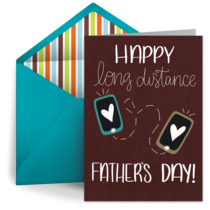 Long Distance Father's Day card image