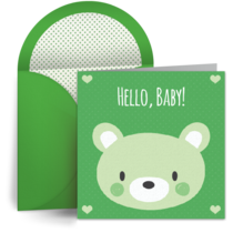 Hello Baby Bear card image