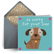 Dog Sympathy card image