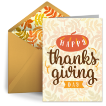 Happy Thanksgiving Day card image