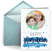 Hanukkah Wishes Photo card image