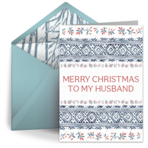 Merry Christmas To My Husband card image