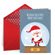 Santa Snowglobe card image