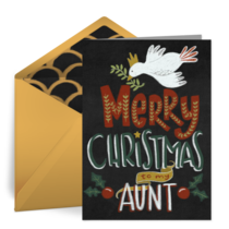 Merry Christmas, Aunt card image