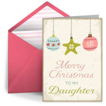 Merry Christmas to my Daughter card image