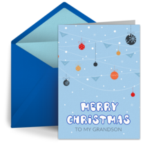 Merry Christmas to my Grandson card image