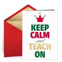 Keep Calm Teach On card image