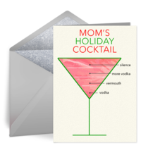Mom's Holiday Cocktail card image